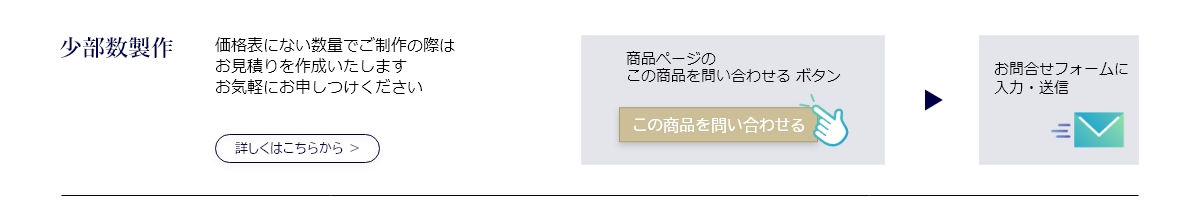 少部数製作いたします